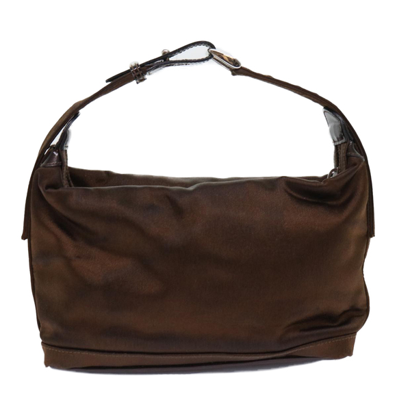 GUCCI Bamboo Hand Bag Nylon Brown Auth bs7822 - Picture 3 of 16